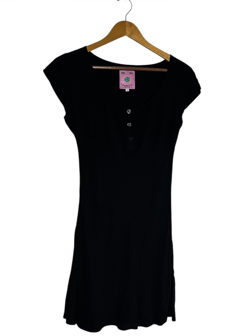 NWOT UNIF Serene Black Mini Dress Size S - Picture 2 of 7